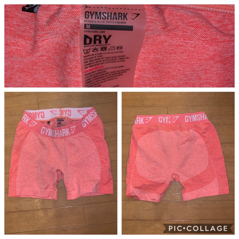 GYMSHARK CORAL FLEX SHORTS